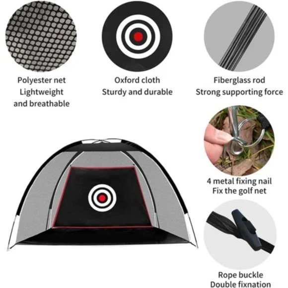 Black Golf Practice Net Set Golf Nets for Backyard Driving Golf Net - Picture 2 of 8